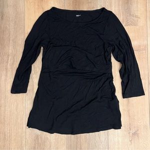 Gap body maternity nursing black shirt size small NWOT